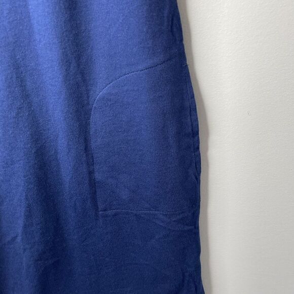 LANDS END Womens Navy Blue Cotton Jersey Swim Cover-Up Dress NEW Embellished S - Picture 3 of 9